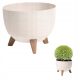  Flowerpot Grando, 39 cm x 39 x 24 cm, diameter 39 cm, plastic in brown and beige tones