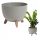  Grando flowerpot 39 cm x 39 x 24 cm diameter 39 cm plastic in the colors grey and silver