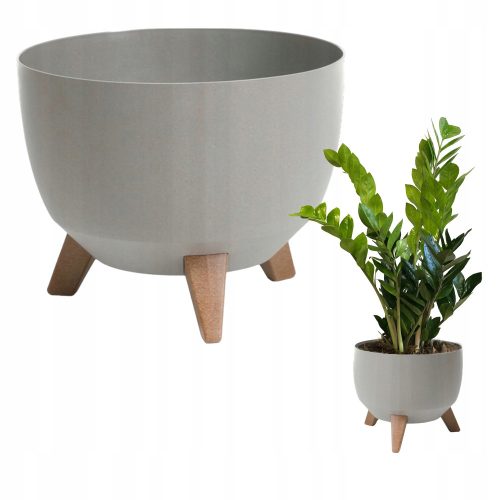  Grando flowerpot 39 cm x 39 x 24 cm diameter 39 cm plastic in the colors grey and silver