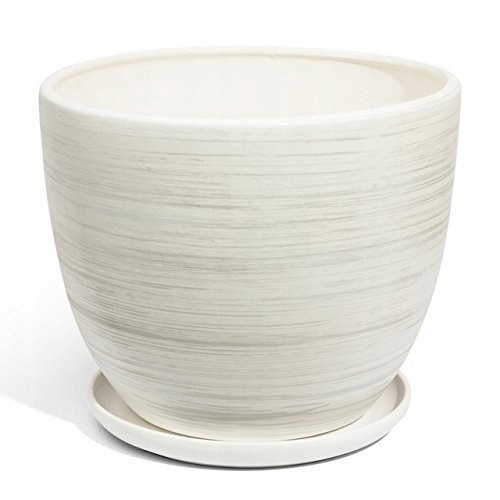 Pots and planters for outdoor and garden Botle flowerpot 30 cm x 30 x 25 cm diameter 30 cm ceramic white