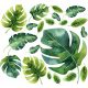  Wall sticker with Monstera leaves, 50 x 100 cm