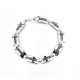  Silver bracelet oxidized Greek pattern pr925