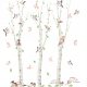 Decorative Wall Stickers Wall Decal Birch Animals Forest 100x200cm