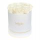 Flower box white natural eternal roses