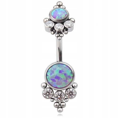  OPAL BELLY RING OP-38 TITANIUM G23 1.6/10