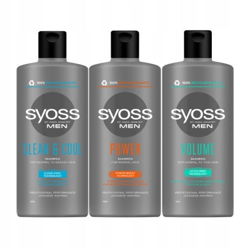  Syoss Haarshampoo-Set 3x440 ml