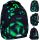  AstraBag school backpack with multiple compartments, black, green tones, 20 l