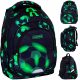  AstraBag school backpack with multiple compartments, black, green tones, 20 l