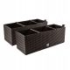  Prosperplast flowerpot 60 cm x 25 x 24 cm, plastic in brown and beige tones