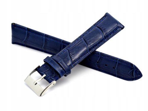  Watch Strap 20MM BLUE Leather Crocodile