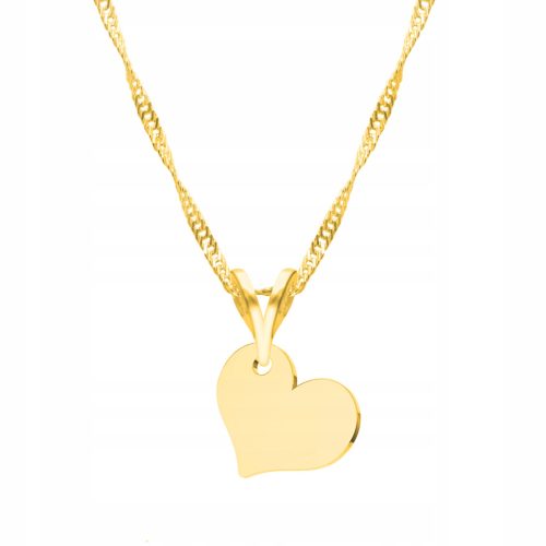  Zalar necklace silver gold plated heart 45cm pr. 925