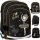  Starpak Multi-Compartment School Backpack, Black, Grey and Silver Tones, Yellow and Gold Tones, Multicolor