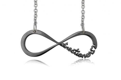  Necklace steel infinity One Direction BLACK