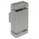  Superled Poland garden wall light, grey and silver tones, GU10 35 W