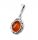  SILVER PENDANT WITH BALTIC AMBER