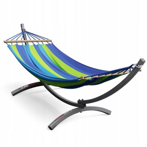 Garden and Terrace Hammocks Hammock with Bar K-Sport Blue Shades 250 kg 275 x 100