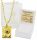  TDS Full Diamond Gold Chain with Medallion pr 585 Free Engraving