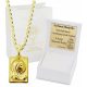  TDS Full Diamond Gold Chain with Medallion pr 585 Free Engraving