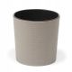  Lamela flowerpot, 30 cm x 30 x 30 cm, diameter 30 cm, plastic in grey and silver