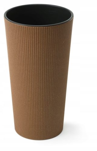  Lamela flowerpot, 46.5 cm x 25 x 46.5 cm, diameter 25 cm, plastic in brown and beige tones