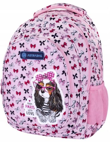 Astrabag Parisian Spaniel School Backpack for Girls with Ergonomic Support