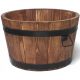  Drewdon flowerpot, 50 cm x 50 x 31 cm, diameter 50 cm, wood tones in brown and beige