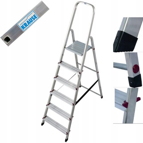  Krause aluminum ladder 1 x 6 up to 150 kg