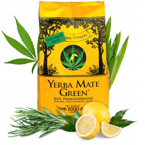  Yerba Mate Green Original Cannabis with delicious lime 1kg POWER 1000g