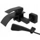 Wall-mounted bathtub and shower fitting Granitan ELVA BATH BLACK, black