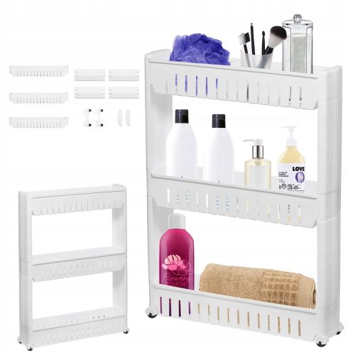 BATHROOM SHELF MOBILE CABINET ON WHEELS KITCHEN