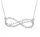  Rhodium Plated Silver Infinity Necklace with 5 Names