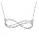  Rhodium Plated Silver Infinity Necklace with 5 Names