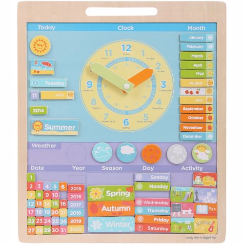  Magnetic board LEARN ENGLISH clock date