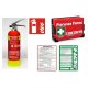 Occupational safety kit for companies, first aid kit, 2 kg fire extinguisher, signs