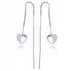  Euphoria K2260 silver heart earrings with cubic zirconia 6 cm