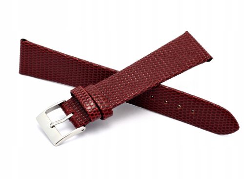  Watch Strap 18MM Burgundy Leather Lizard