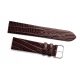  Watch Strap 18mm Brown Leather Snake