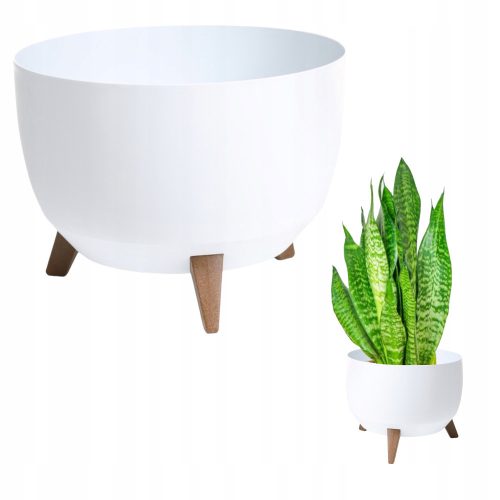  Grando flowerpot 39 cm x 39 x 24 cm, diameter 39 cm, white plastic