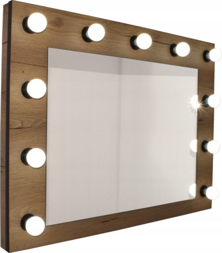 Bathroom mirror Domodo wall mirror, rectangular, wooden frame, 800 x 600 mm
