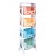  Gockowiak bathroom shelf, multicolored, 26 x 39.5 x 124 cm