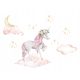 Decorative Wall Stickers Don Dobinio Unicorn Wall Sticker 118x100cm