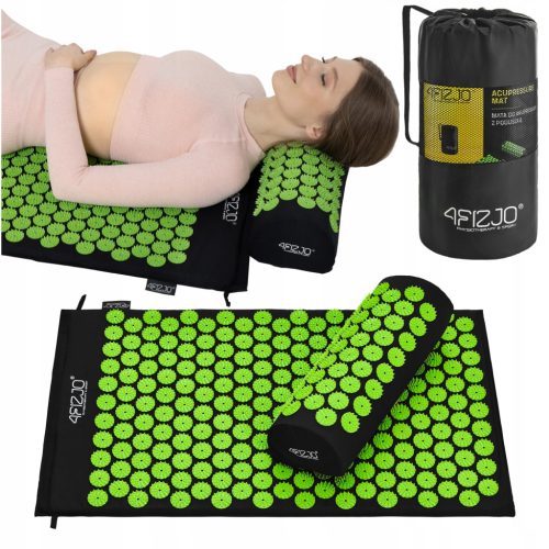  Massage mat 4FIZJO acupressure mat 4fizjo with spikes cushion green