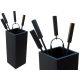 Enigma-Art black fireplace accessory set