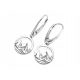  Tanat earrings 3 cm silver hoops with mountains