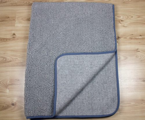 SOFT BLANKET PLUG SLEEVE FOR A Limar Tannery Leather Blanket Wool 200 cm x 220 cm Grey Shades