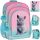 Starpak Multi-Compartment School Backpack Blue Shades, Pink Shades, Green Shades, Multicolored 23 l