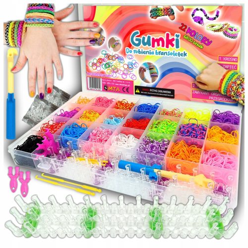  MEGA SET OF RUBBERS FOR MAKING BRACELETS LARGE XXL 6800 pcs FOR A DIY GIFT