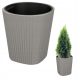  Lamela flowerpot, 39 cm x 39 x 40 cm, diameter 39 cm, plastic in grey and silver