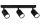 Ceiling lamp, wall lamp, spot, surface-mounted, halogen, 3x GU10