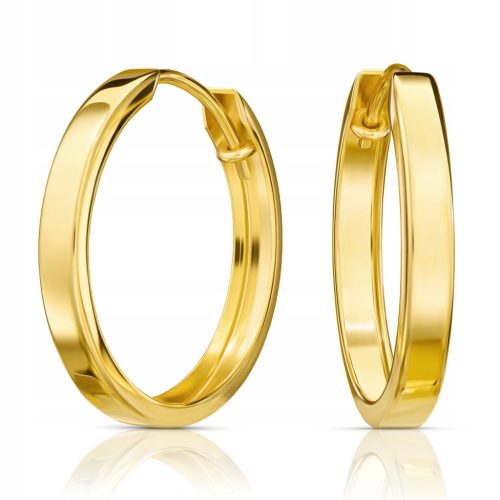  Women's earrings made of gold Luna hoops 2.2 cm